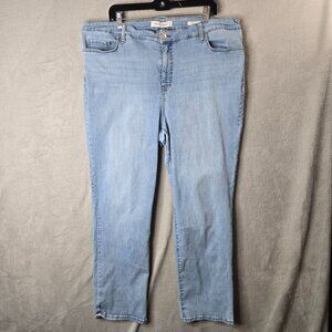 Vintage America 22W Vintage Straight Up Jeans Cotton Blend Light Wash Plus Size